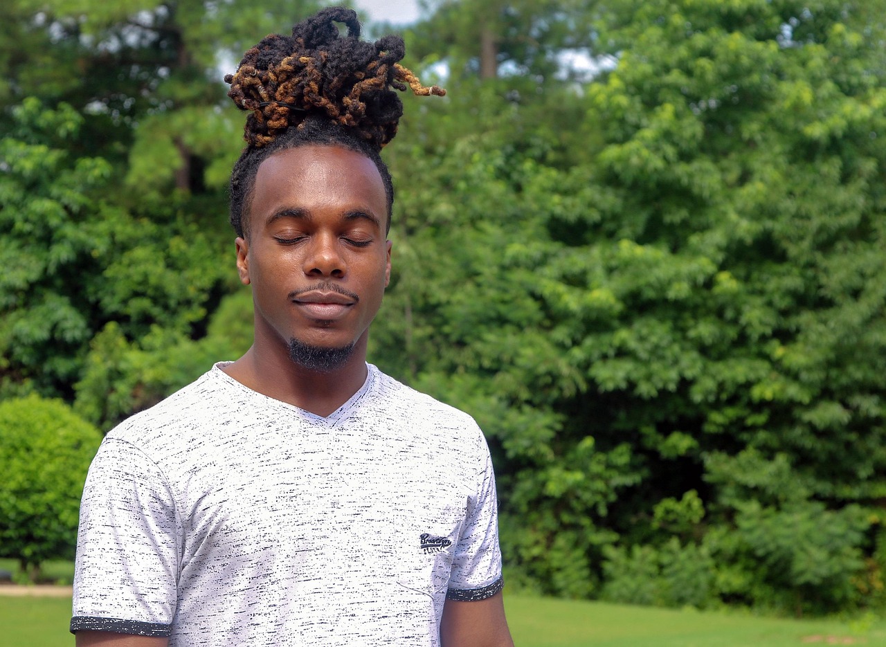 meditate, african-american, black, black man, young man, dreads, peace, man bun, millenial, green meditation, green peace, meditate, black man, black man, black man, black man, black man, dreads, millenial