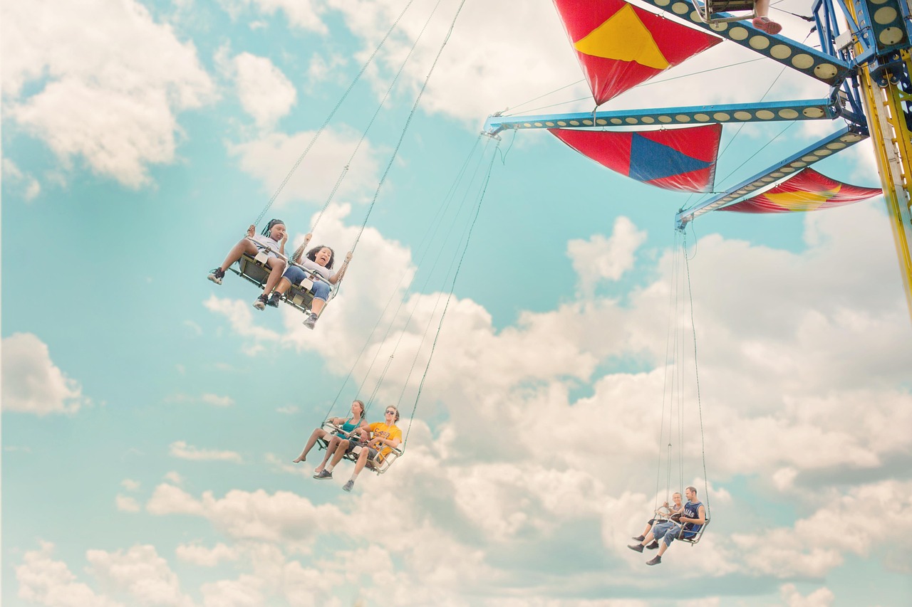 amusement, carousel, amusement park, joyride, entertainment, summer, childhood, happiness, recreation, enjoyment, festival, nature, county fair, fair, funfair, fun, g-forces, rotation