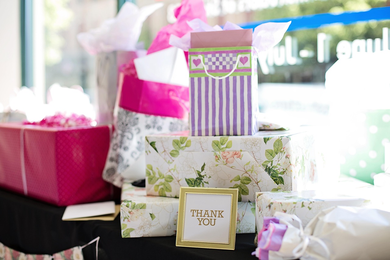 gifts, presents, bridal shower, wedding shower, happy birthday, celebration, festive, pastels