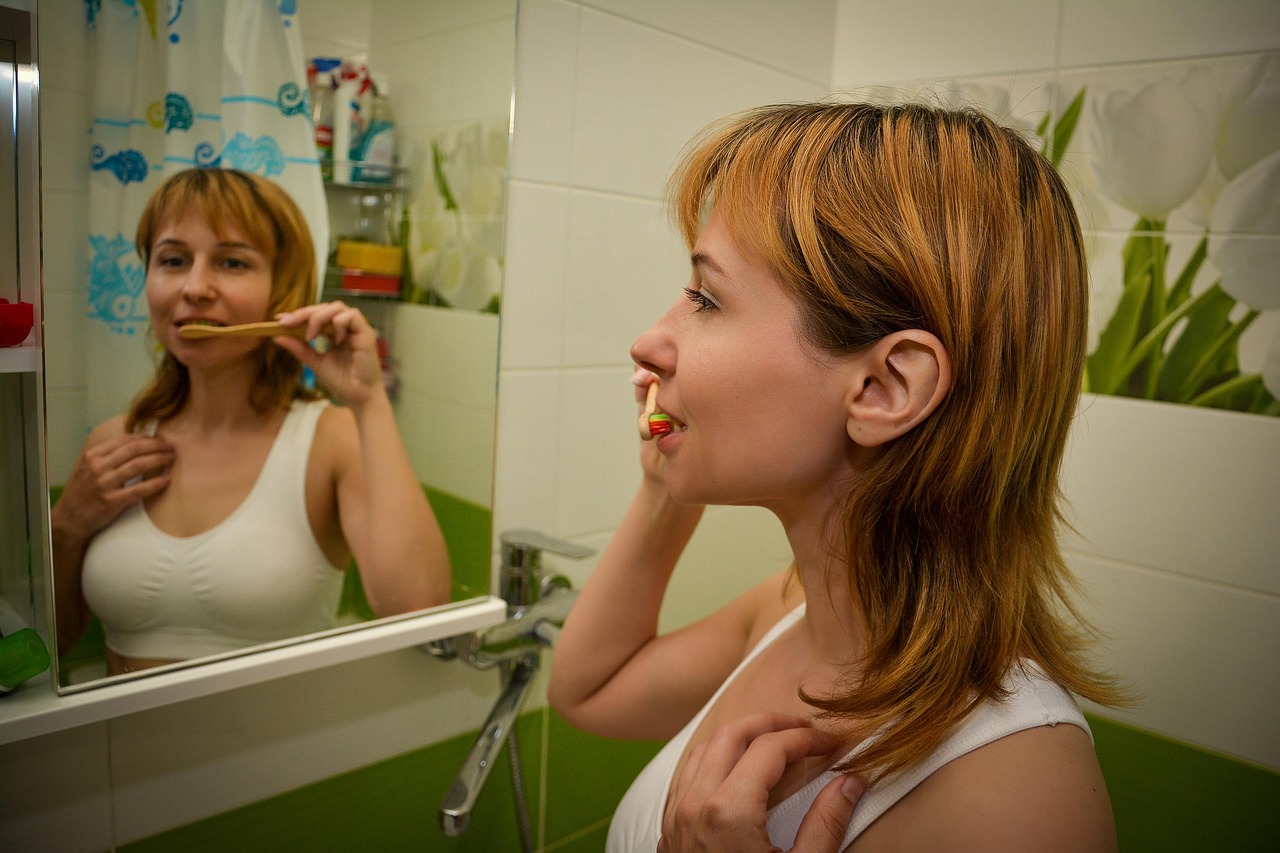 tooth brushing, hygiene, woman, routine, morning routine, toothbrush, reflection, mirror, bathroom, health, portrait, routine, routine, routine, routine, routine, morning routine, morning routine, toothbrush, toothbrush, toothbrush, toothbrush