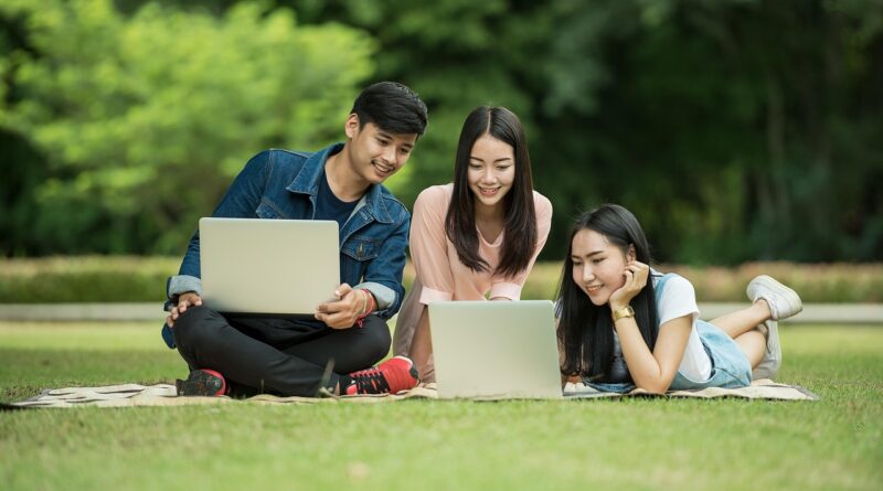 students, computers, laptops, smiling, park, study, studying, group work, classmates, friends, asian, asia, computer, friendship, girls, happy, people, technology, thailand, young, teamwork, friendship day, study, study, study, study, study, studying