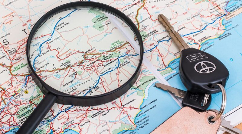 map, nature, vacation, travel, driving, holiday, car keys, magnifying glass, trip, summer, journey, tourism, adventure, leisure, tourist, road, drive, transport, route, way, street, plan, destination, distance, information, location, navigation, direction, highway, gps, cartography, traffic, navigator
