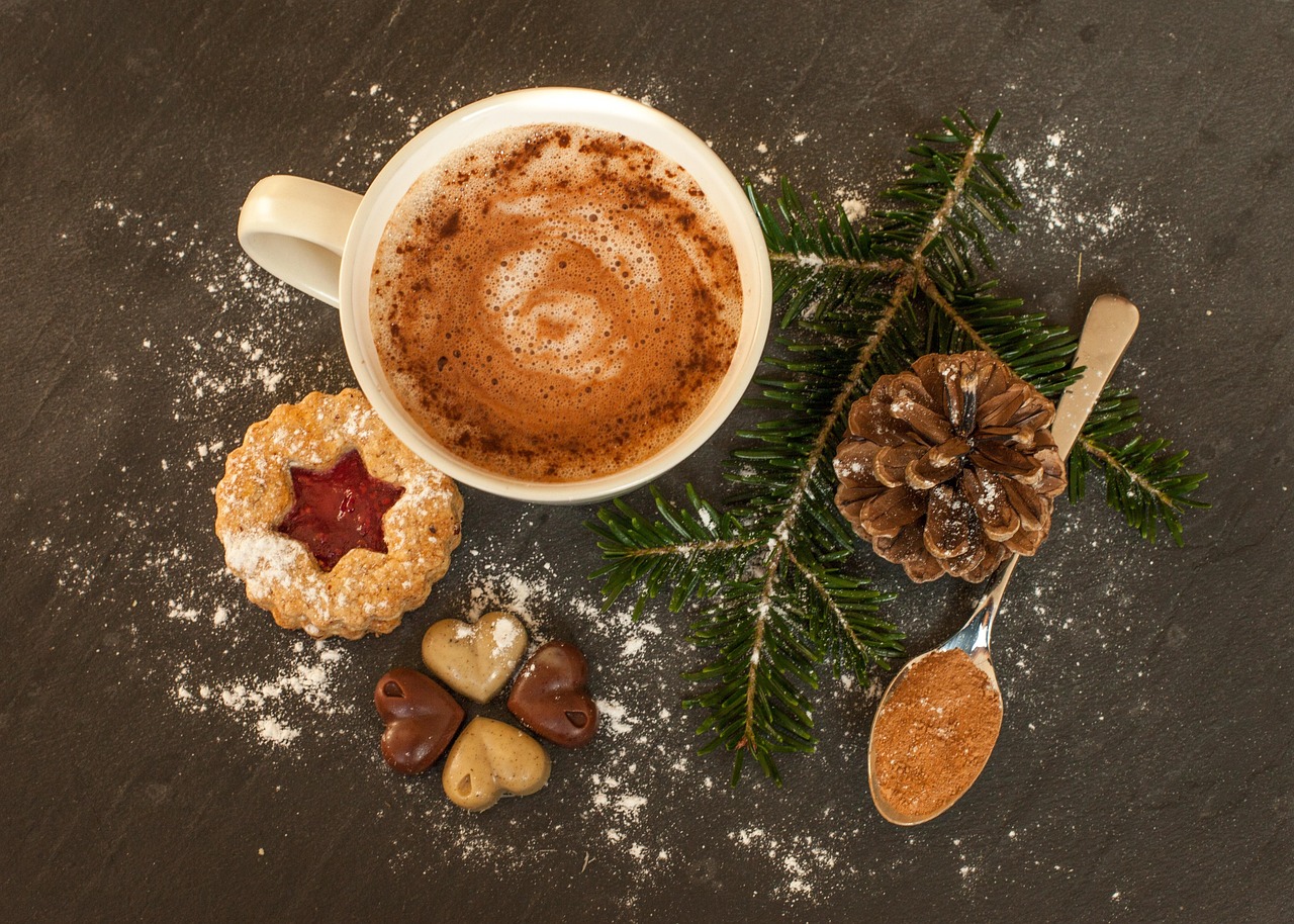 hot chocolate, cocoa, cookie, christmas cookie, flat lay, drink, beverage, hot drink, composition, advent, chocolates, christmas, sweets, food, confectionery, delicious, eat, nibble, christmas time, nutrition, christmas celebration, deco, decoration, hot chocolate, christmas, christmas, christmas, christmas, christmas