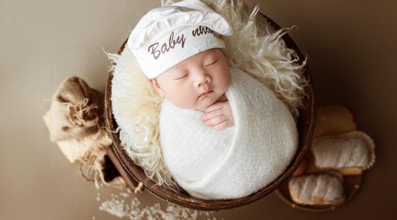 newborn photography, infant, baker, bread, costume, newborn, baby, child, little, sleep, cute, photoshoot, pose, portrait