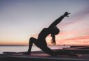yoga, outdoors, sunrise, meditation, fitness, nature, workout, exercise, woman, twilight, dusk