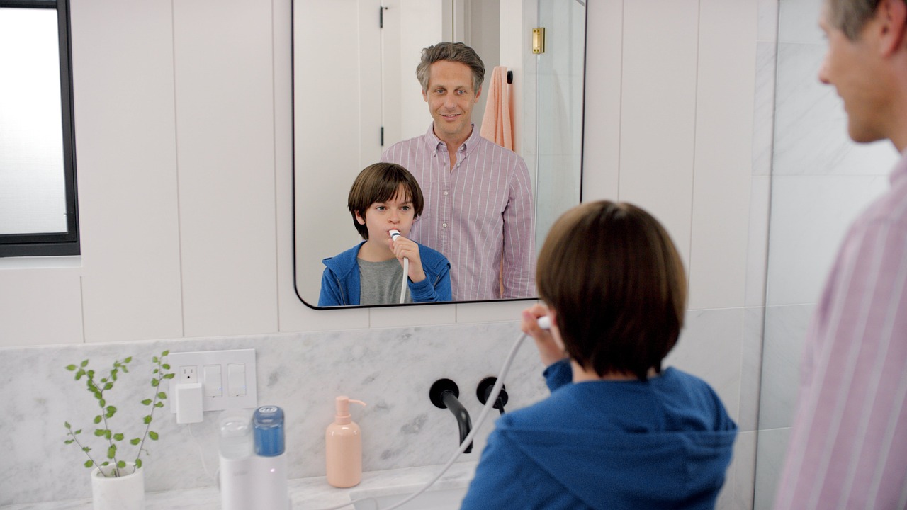 bathroom, brushing teeth, father and son, toothbrush, hygiene, personal hygiene, brushing teeth, brushing teeth, brushing teeth, brushing teeth, brushing teeth, toothbrush